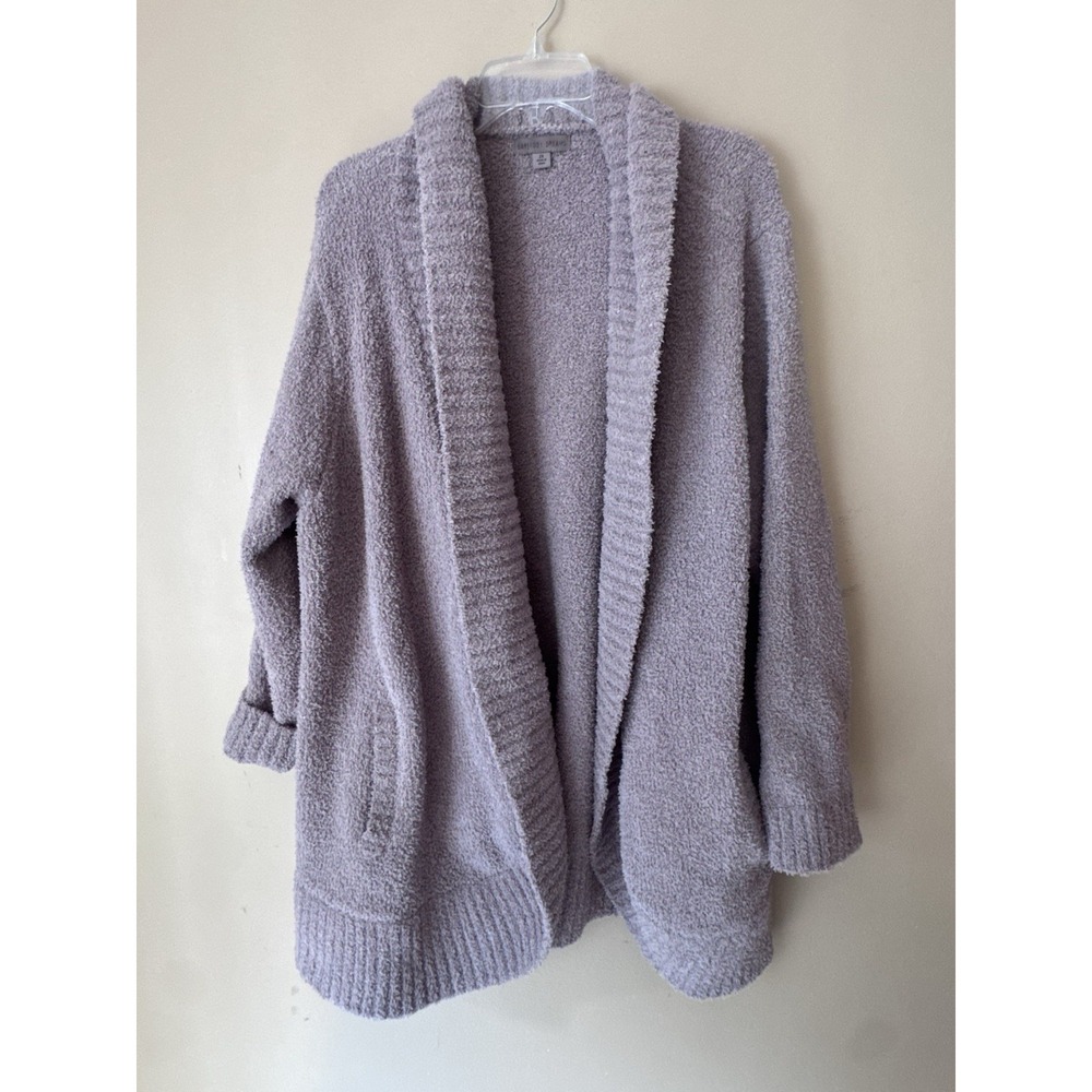 Barefoot Dreams Sweater Cardigan Womens 2X CozyChic Lite Knit Open Pockets